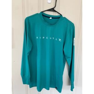 Rip‎ Curl Surf Teal Long Sleeve T-Shirt Women's Size Small Crew Neck